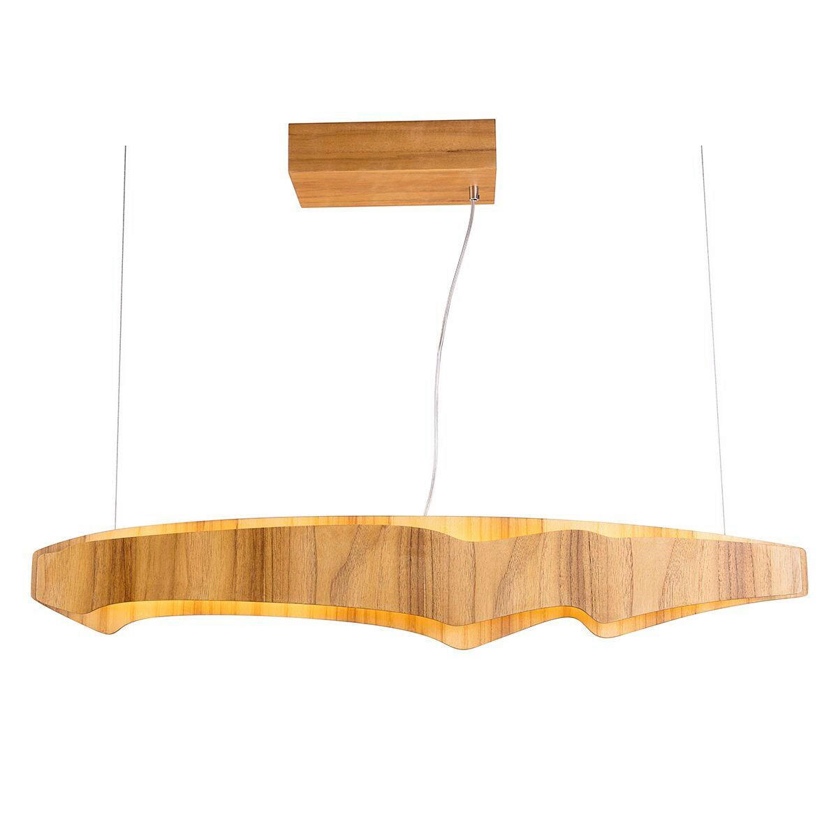LED-HÄNGELEUCHTE 100/9/100 cm    - Teakfarben, Natur, Holz/Kunststoff (100/9/100cm) - Elstead Lighting