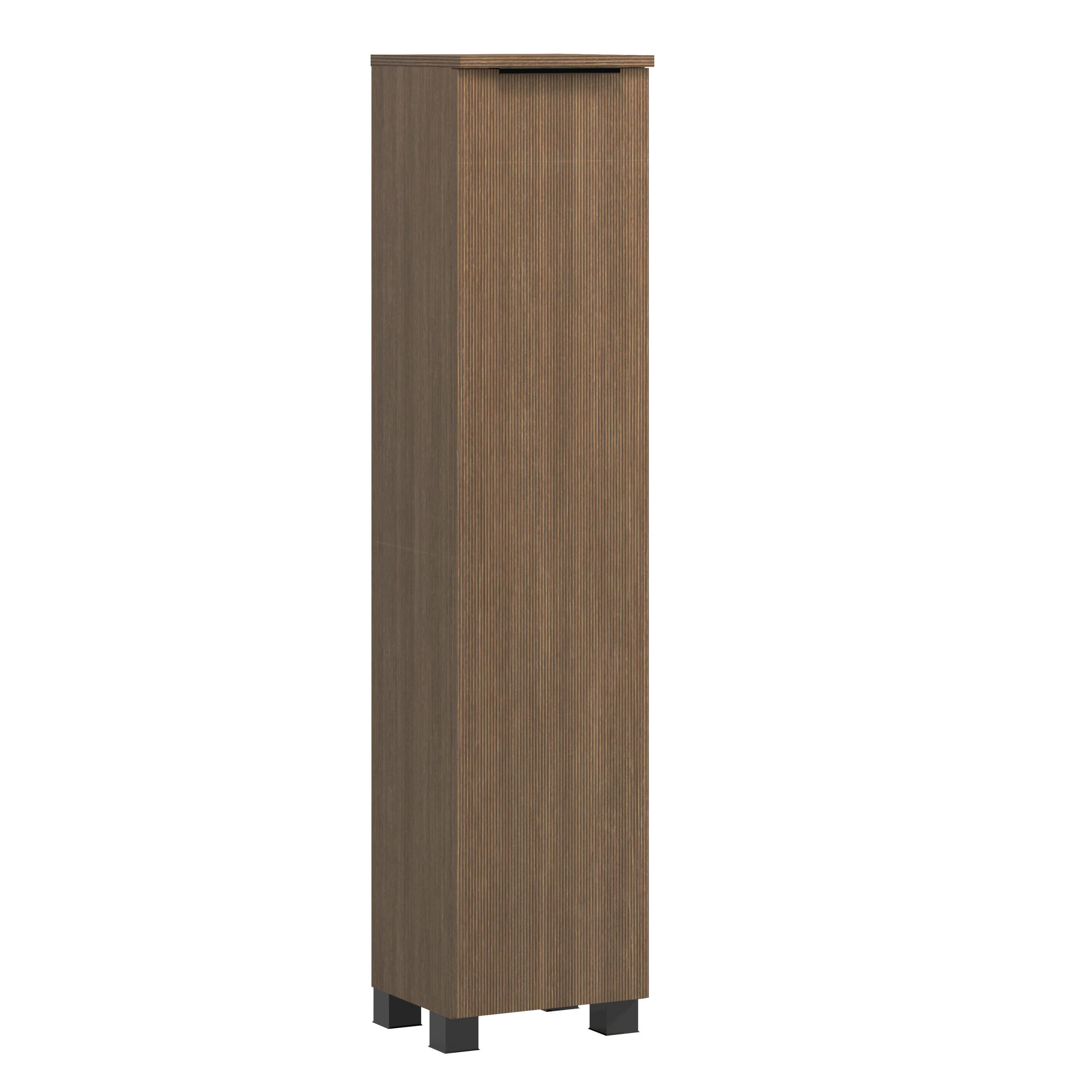 MIDISCHRANK 30/130/27 cm  - Dunkelbraun/Schwarz, Natur, Holzwerkstoff/Kunststoff (30/130/27cm) - Held