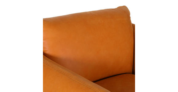 SESSEL in Echtleder Cognac  - Cognac/Schwarz, KONVENTIONELL, Leder/Metall (100/80/90cm) - Carryhome