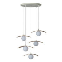 HÄNGELEUCHTE 50/50/150 cm  - Beige, Design, Glas/Textil (50/50/150cm) - Osram