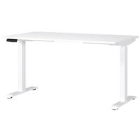SCHREIBTISCH 140/80/72-118 cm Weiß elektrisch höhenverstellbar  - Weiß, MODERN, Holzwerkstoff/Metall (140/80/72-118cm) - Novel
