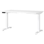 SCHREIBTISCH 140/80/72-118 cm Weiß elektrisch höhenverstellbar  - Weiß, MODERN, Holzwerkstoff/Metall (140/80/72-118cm) - Novel