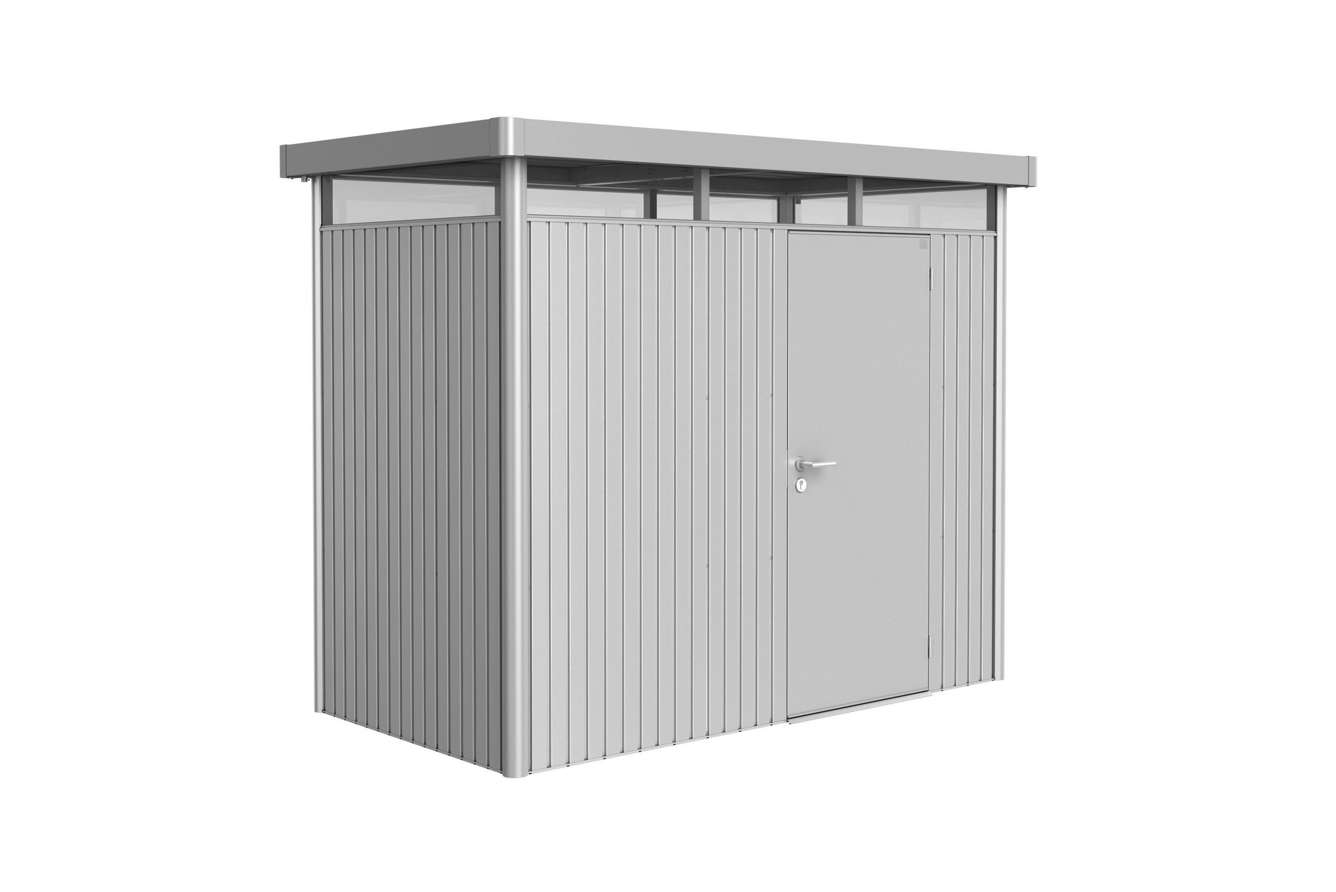 GERÄTEHAUS 275/222/155 cm  - Silberfarben, Design, Metall (275/222/155cm) - Biohort