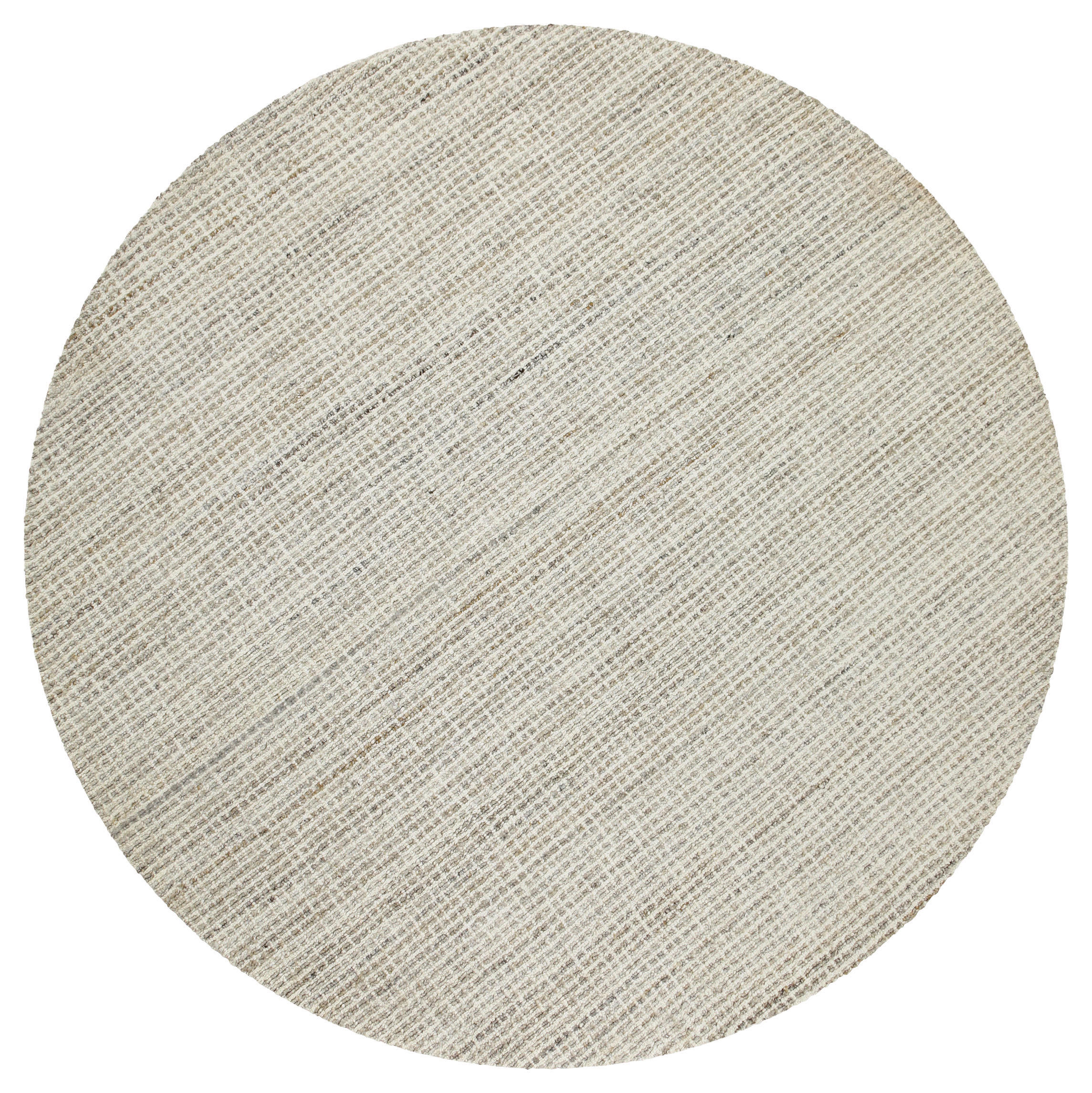 FLACHWEBETEPPICH  Wohnzimmer 180 cm Hamptons FOURTEEN Greige rund  - Greige, Basics, Textil (180cm) - WECON HOME