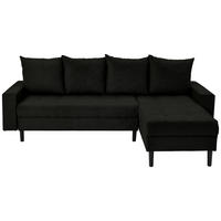 ECKSOFA in Webstoff Schwarz  - Schwarz, KONVENTIONELL, Kunststoff/Textil (231/157cm) - P & B