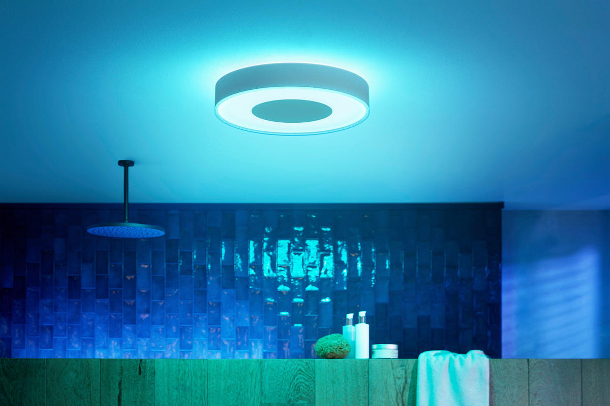 LED-DECKENLEUCHTE White & Color Ambiance Waca Xamento 42,5/8,4 cm   - Weiß, Design, Kunststoff/Metall (42,5/8,4cm) - Philips HUE