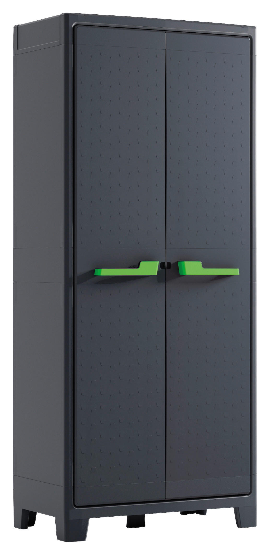 Geräteschrank Kunststoff Grün/Anthrazit B/H: 44/182 cm