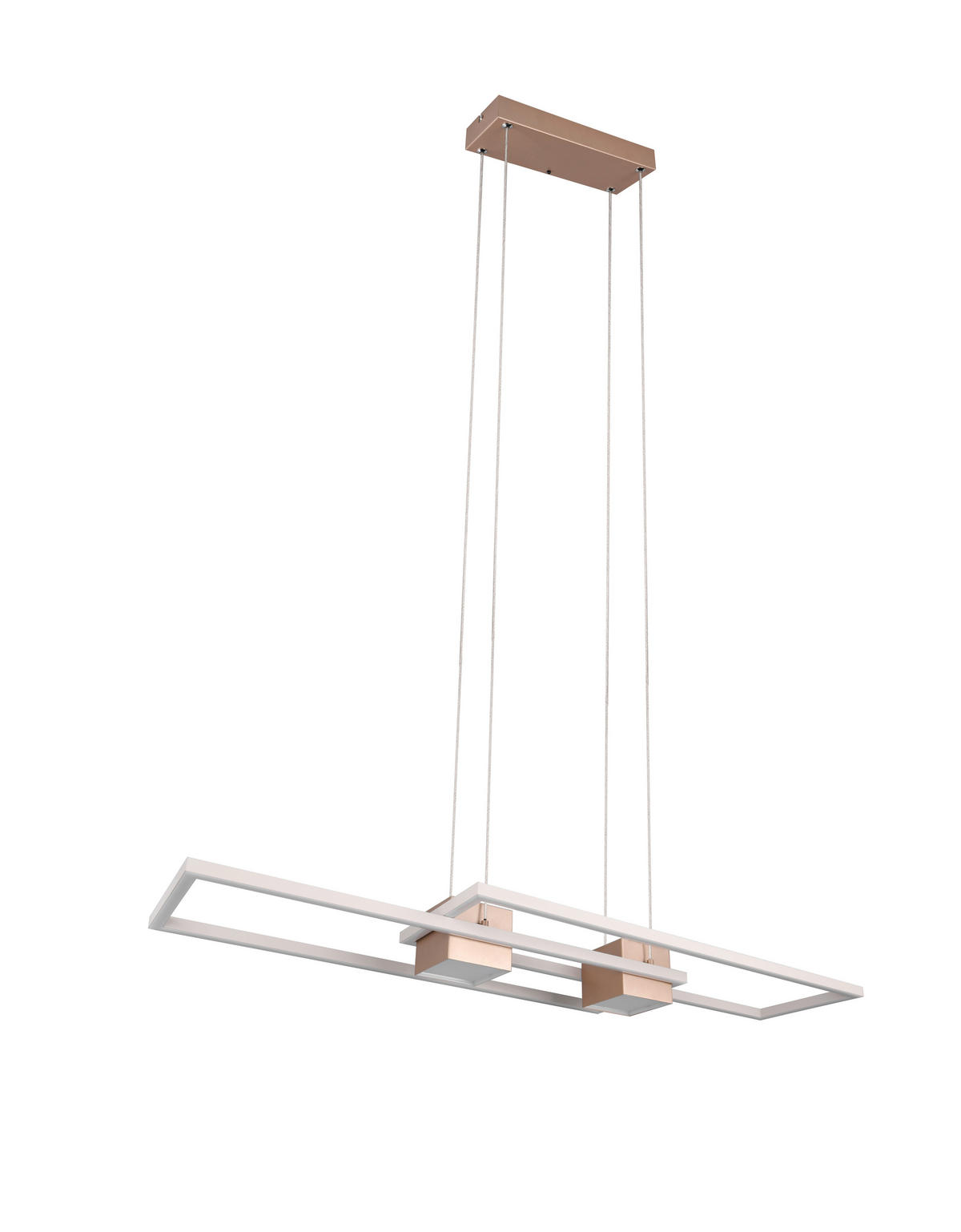 LED-PENDELLEUCHTE 100/28/150 cm    - Grau/Cappuccino, Design, Metall (100/28/150cm) - Trio Leuchten