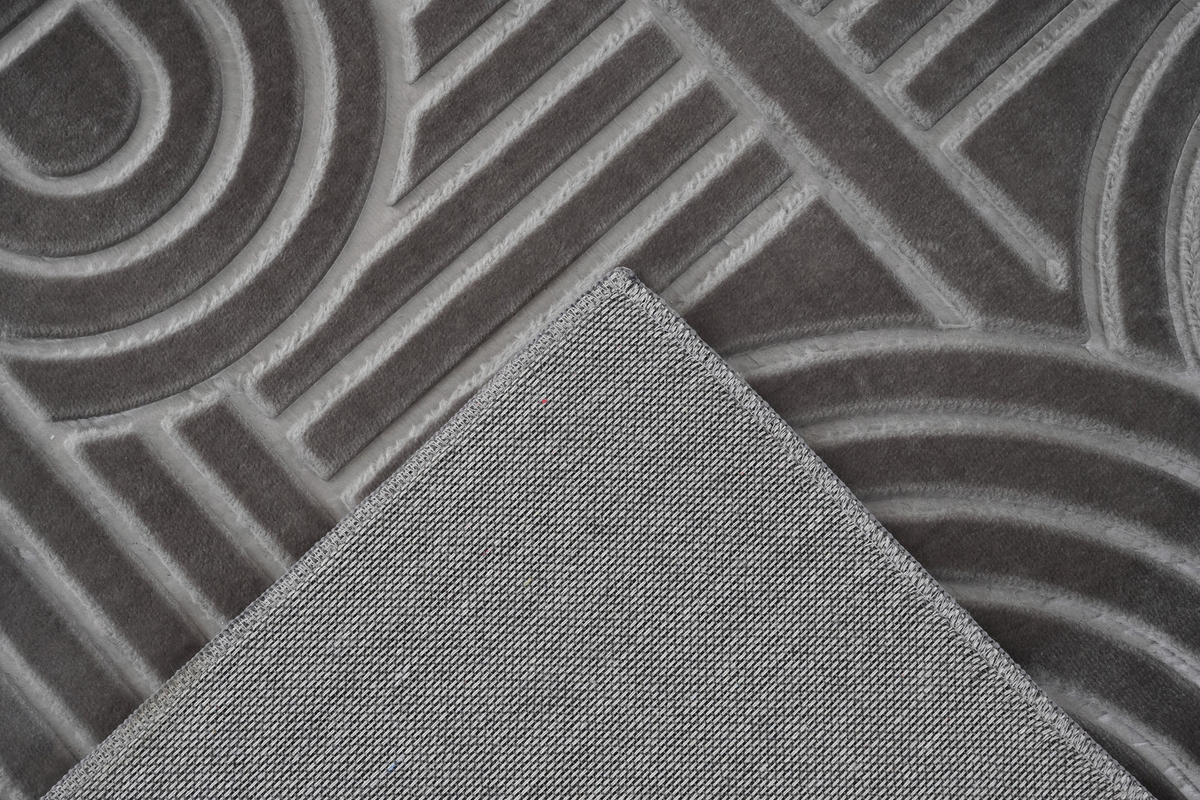 FLACHWEBETEPPICH  Wohnzimmer 160/220 cm Calma Anthrazit rechteckig  - Anthrazit, Basics, Textil (160/220cm) - Kayoom