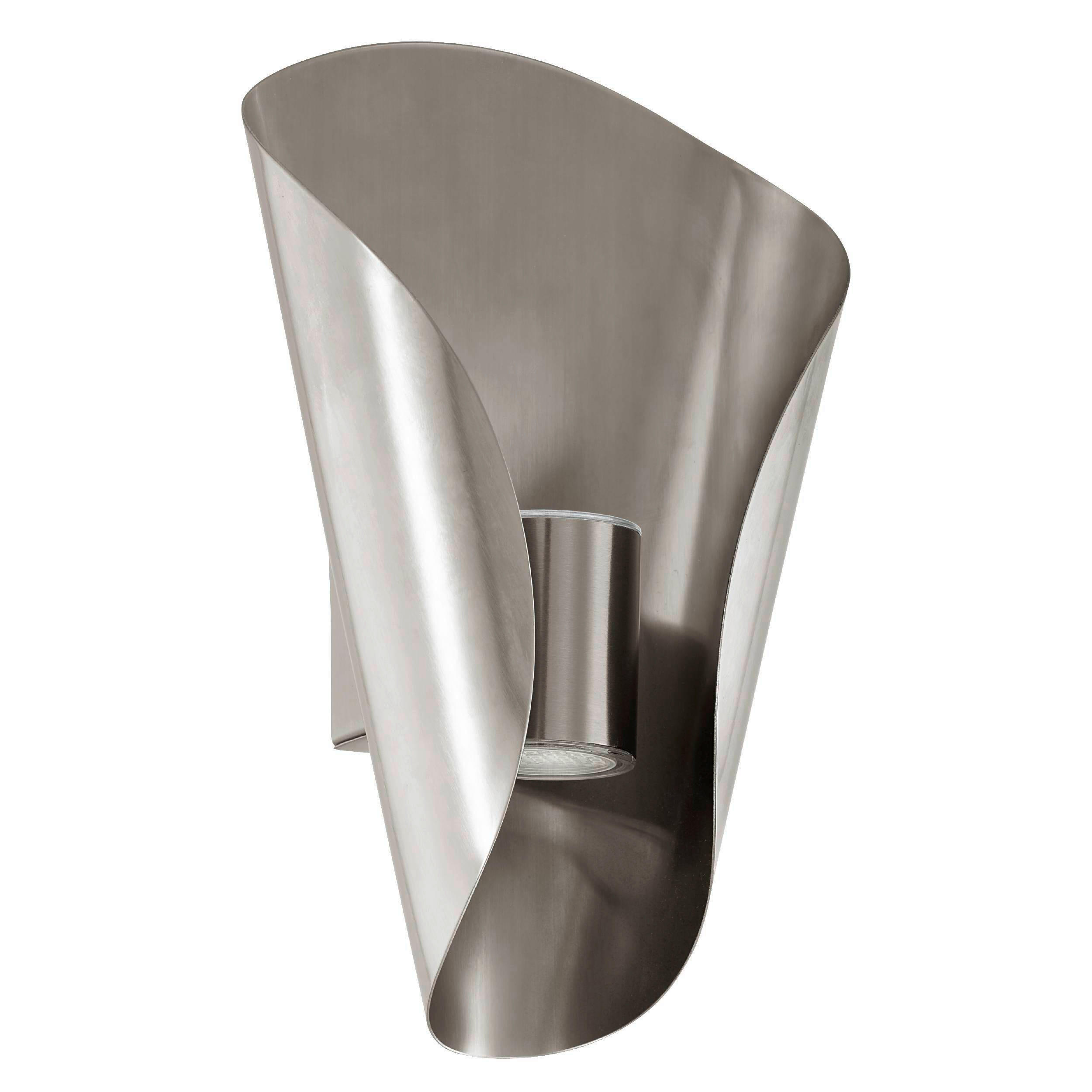 AUßENWANDLEUCHTE Bosaro   - Edelstahlfarben, Design, Metall (27/17/10,5cm) - Eglo