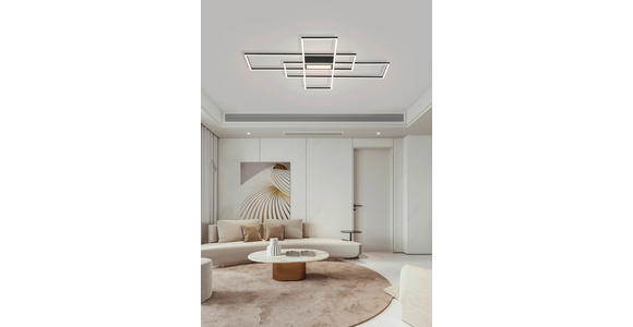 LED-DECKENLEUCHTE 100/75/7 cm - Schwarz, Basics, Kunststoff/Metall (100/75/7cm) - Novel