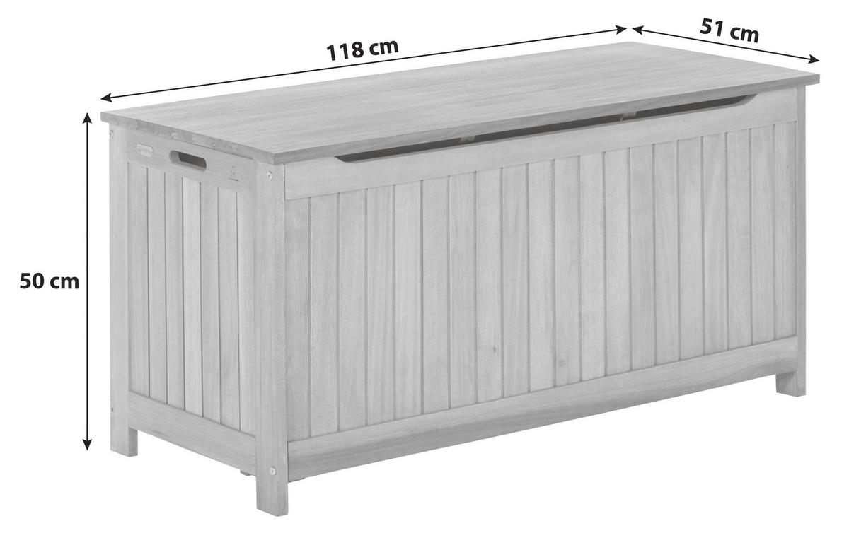 KISSENBOX 125/50/51 cm  - Naturfarben, KONVENTIONELL, Holz (125/50/51cm) - Gardenson