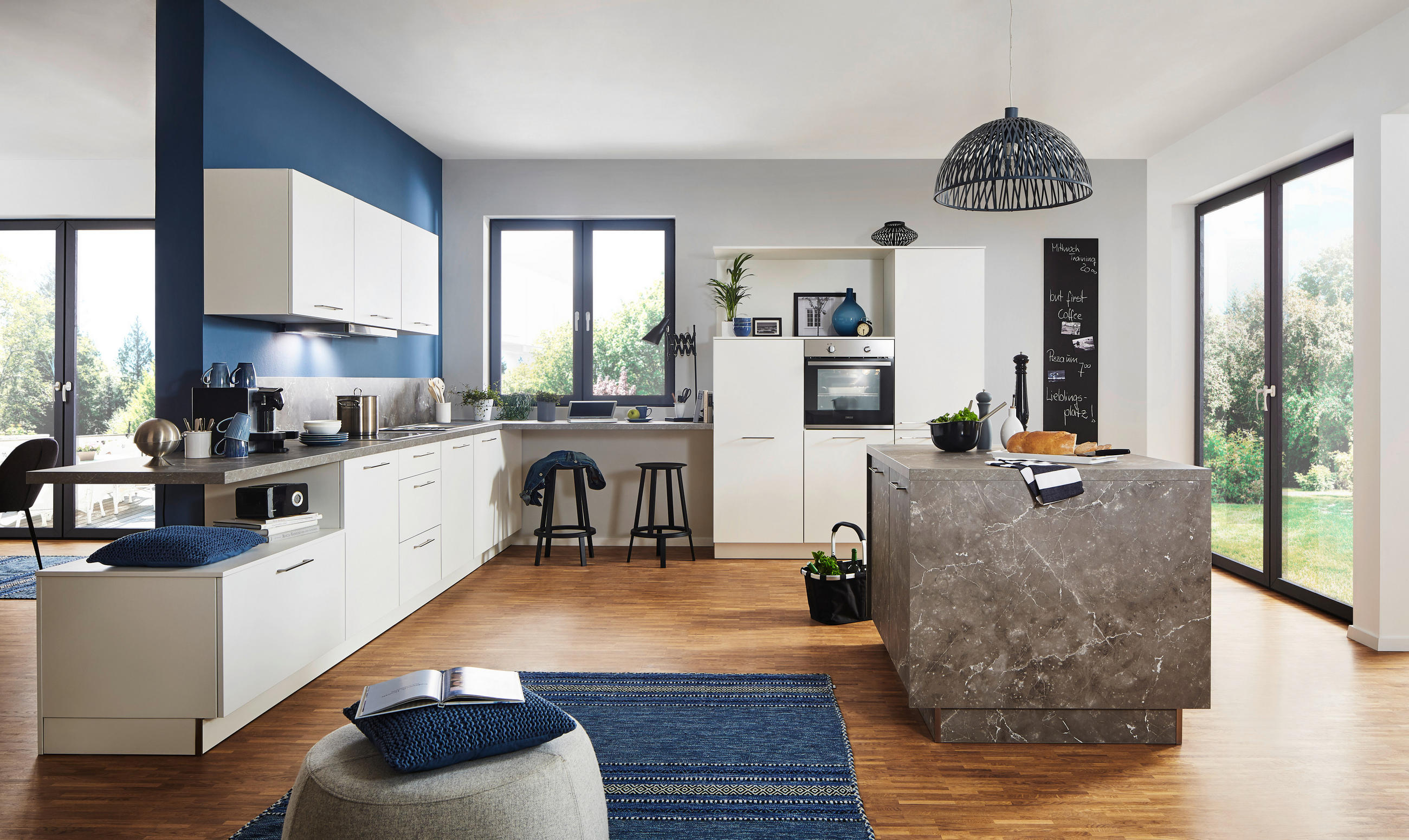 EINBAUKÜCHE FEEL  - Weiß, Design, Holzwerkstoff - Nolte Küchen