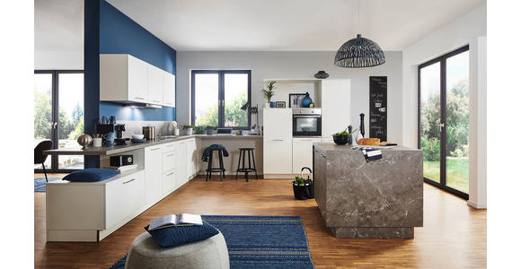 EINBAUKÜCHE - Weiß, Design, Holzwerkstoff - Dieter Knoll