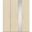 KLEIDERSCHRANK 4-türig Eichefarben  - Edelstahlfarben/Eichefarben, Design, Glas/Holzwerkstoff (177,6/213,6/59,3cm) - Cantus