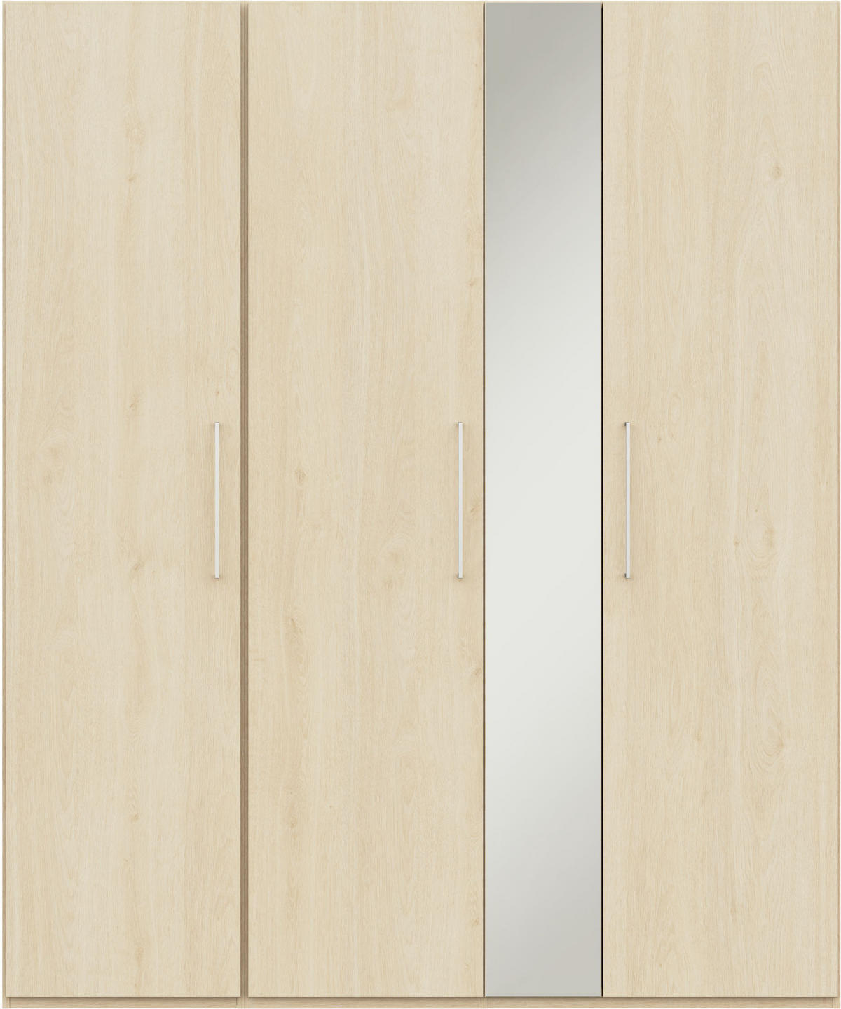 KLEIDERSCHRANK in Eichefarben  - Edelstahlfarben/Eichefarben, Design, Glas/Holzwerkstoff (177,6/213,6/59,3cm) - Cantus