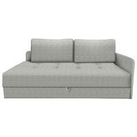 LIEGE in Velours Kaschmir  - Kaschmir/Schwarz, Konventionell, Kunststoff/Textil (205/80/95cm) - Xora
