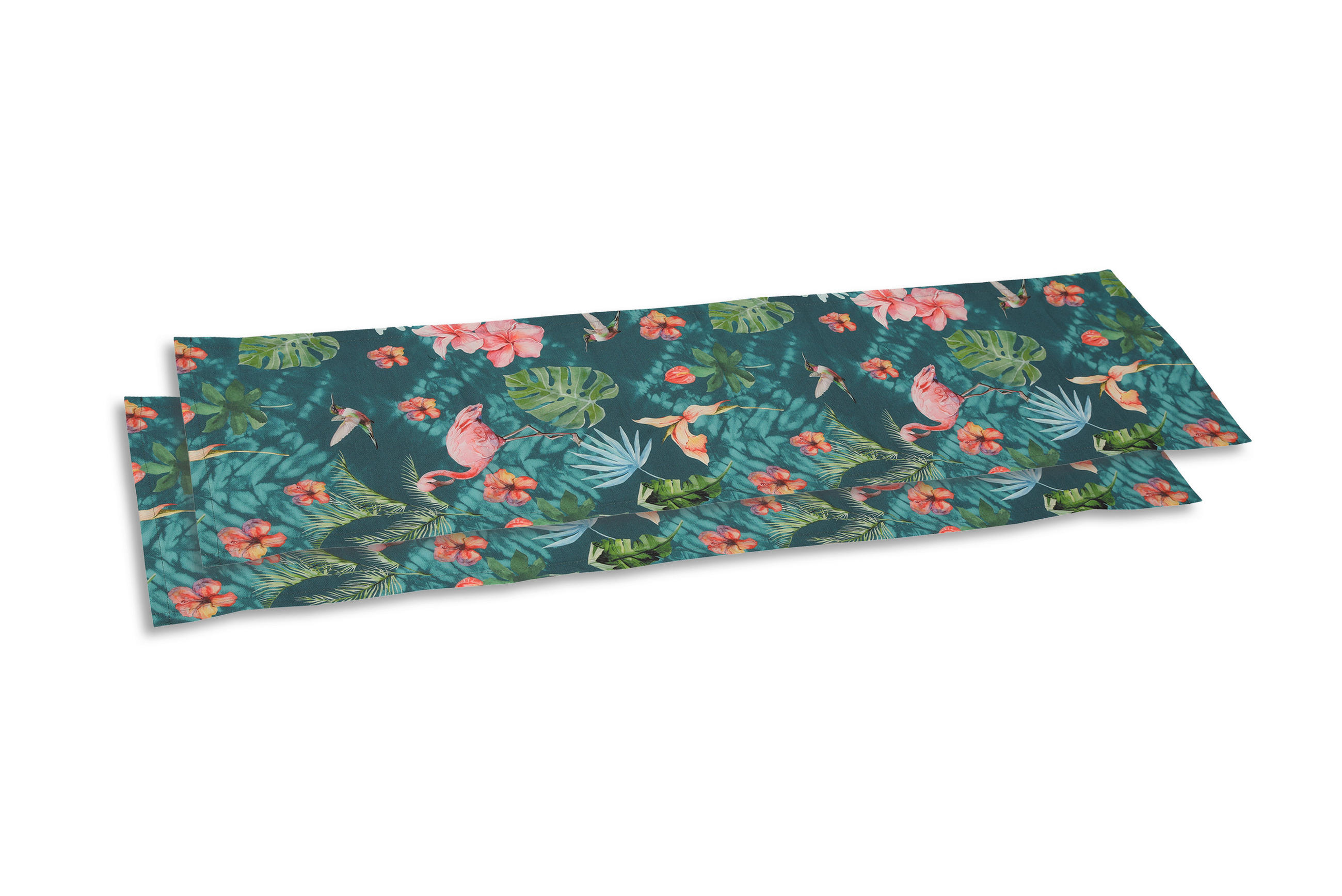 XXXLutz Tischläufer Blau, Grün, Rosa 40x140 cm