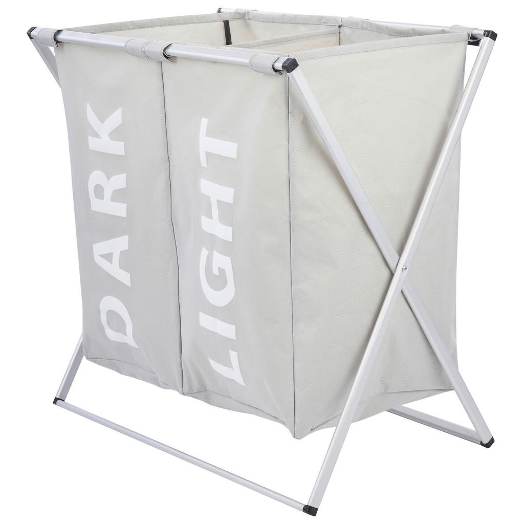 Wäschetonne Sorter Grau/weiß, B/h: Ca. 55/57 Cm