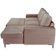 ECKSOFA Taupe Cord  - Taupe/Schwarz, KONVENTIONELL, Textil/Metall (240/150cm) - Carryhome