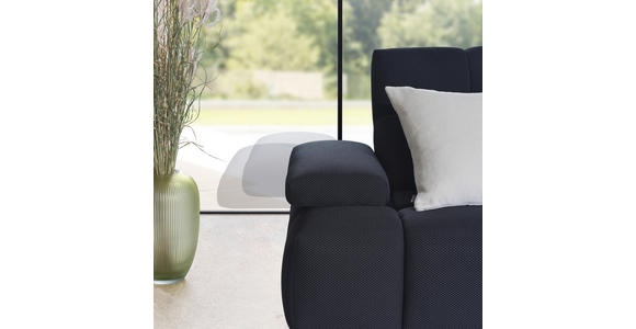 ECKSOFA in Struktur Schwarz 313/233 cm - Schwarz, Design, Kunststoff/Textil (313/233cm) - Emilio Belluti