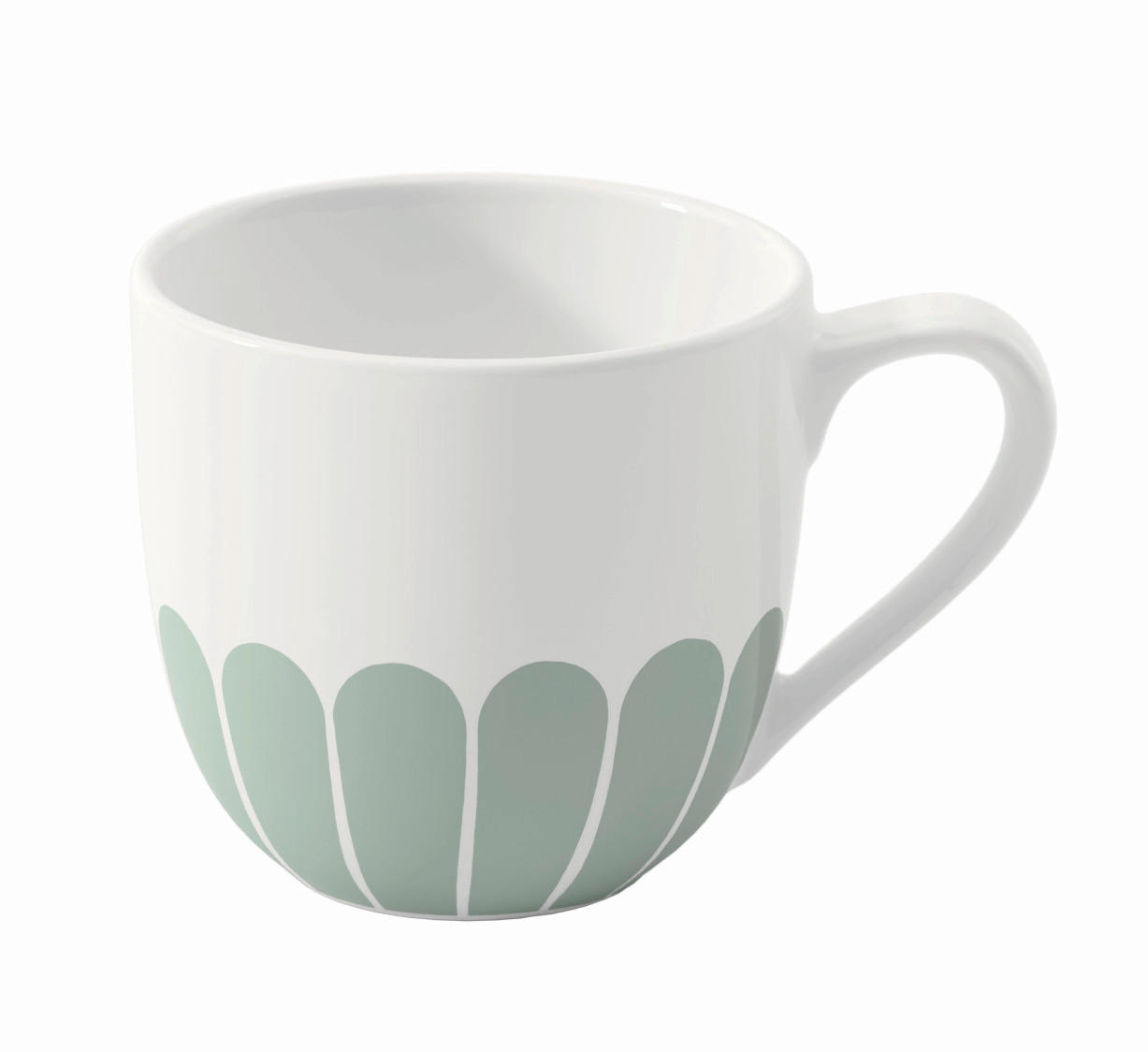 ESPRESSOTASSE Fleur Vert 70 ml  - Salbeigrün/Weiß, MODERN, Keramik (8,5/6cm) - Villeroy & Boch