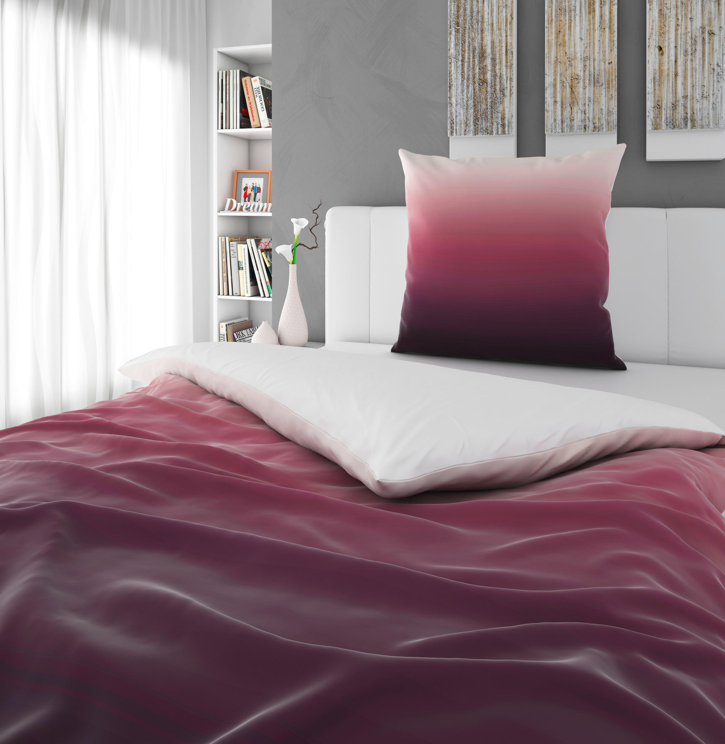 BETTWÄSCHE Satin 135/200 cm  - Mauve, Design, Textil (135/200cm) - Novel