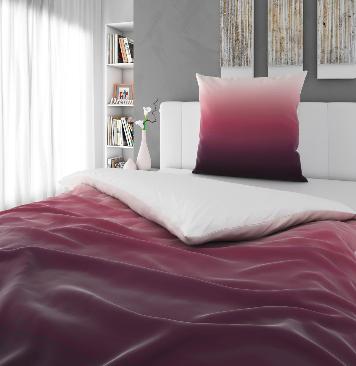 BETTWÄSCHE Satin 135/200 cm  - Mauve, Design, Textil (135/200cm) - Novel