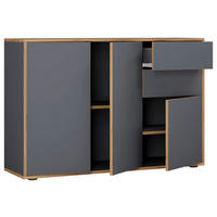 KOMMODE Salia, 110/74/33 cm, 2 Schublade(n)  - Honigeiche/Anthrazit, Design, Holzwerkstoff/Kunststoff (110/74/33cm) - MID.YOU