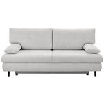 SCHLAFSOFA Chenille Weiß  - Schwarz/Weiß, KONVENTIONELL, Holz/Textil (212/97/105cm) - Carryhome