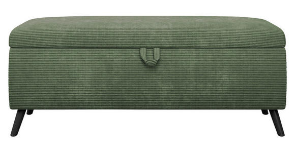 BETTBANK 145/45/50 cm - Schwarz/Grün, Trend, Holz/Textil (145/45/50cm) - Esposa
