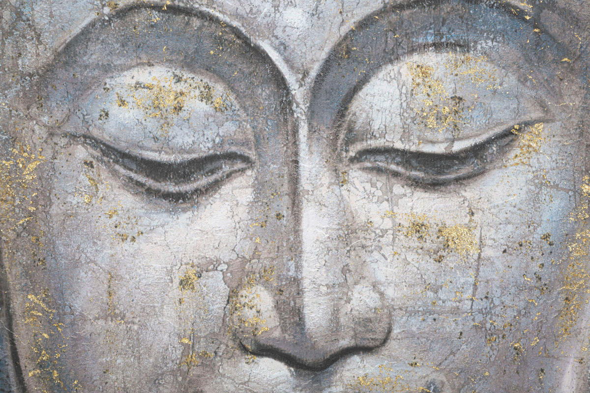 LEINWANDBILD Buddha  - Basics, Holz/Textil (80/120/3cm)