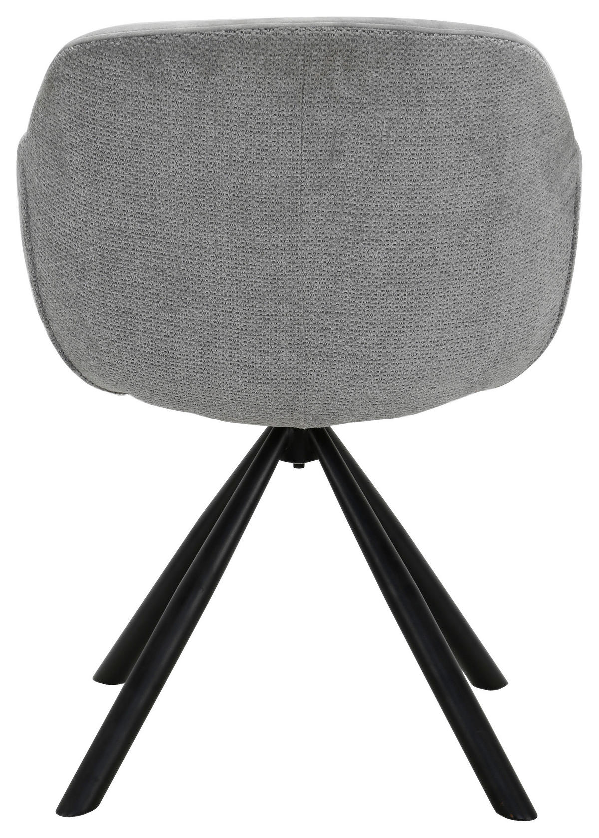 ARMLEHNSTUHL  in Eisen Chenille, Samt  - Hellgrau/Schwarz, Design, Textil/Metall (62/85/62cm) - Hom`in