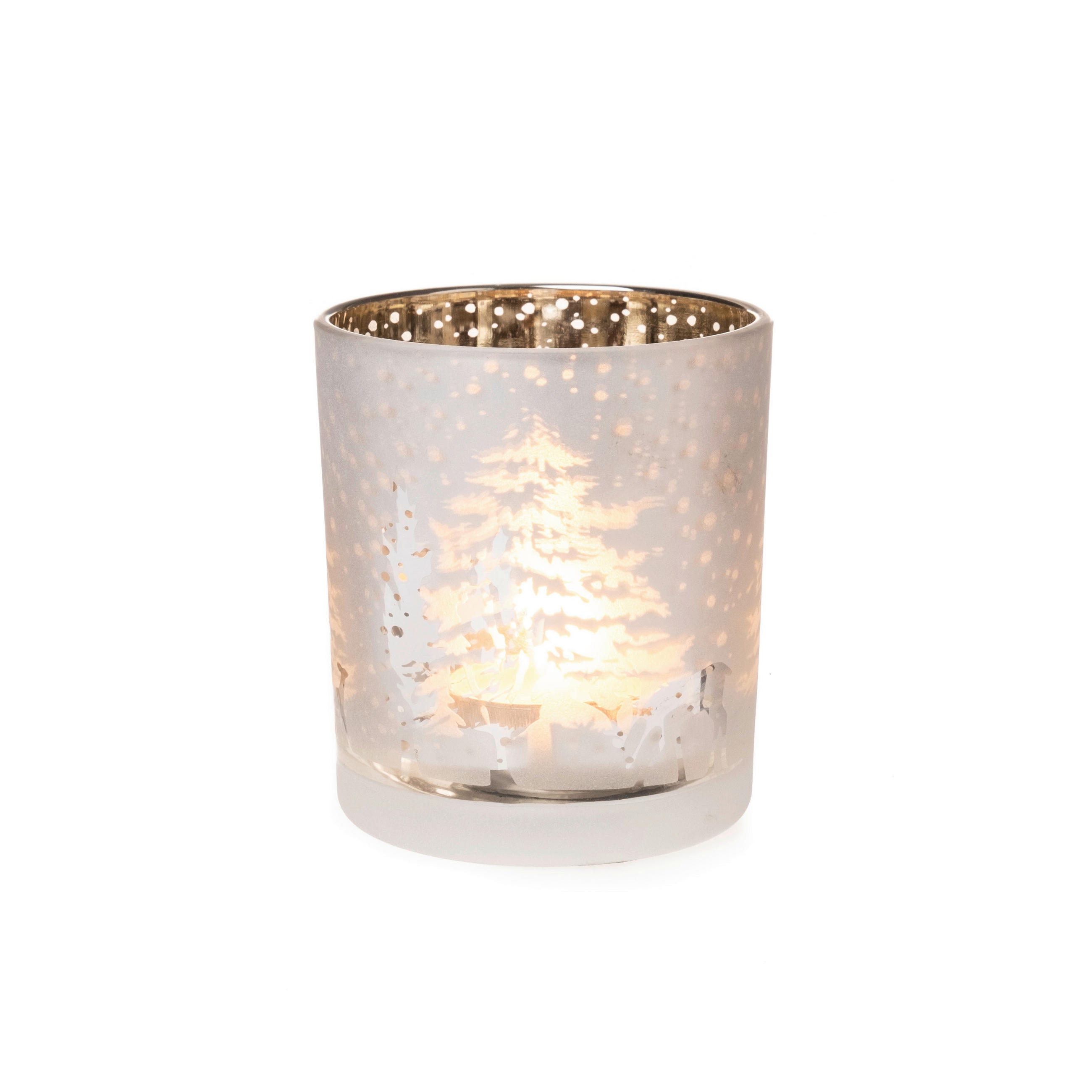 LJUSLYKTA  - silver/guldfärgad, Lifestyle, glas (8/7,3cm) - X-Mas