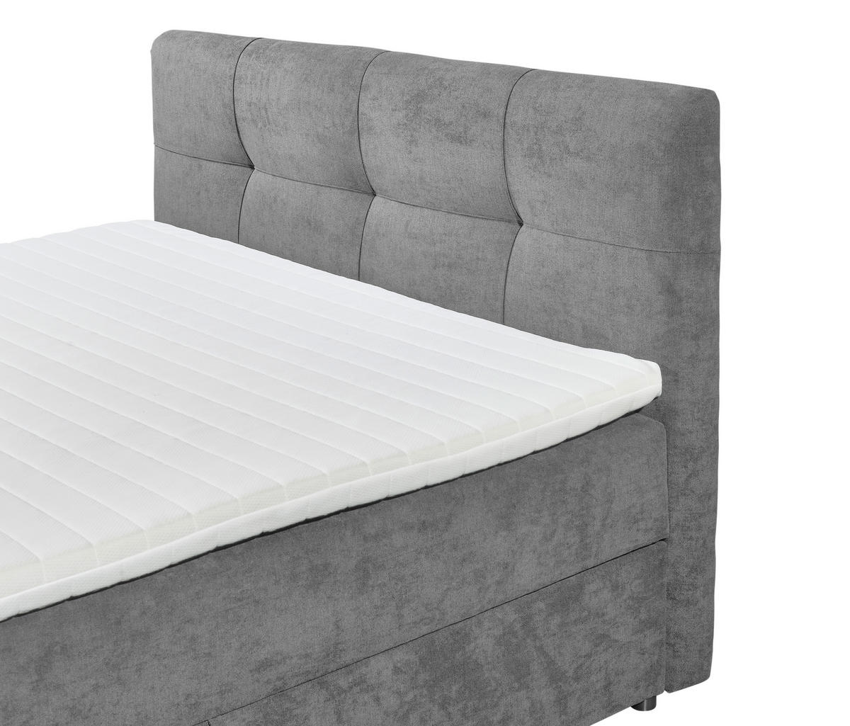 BOXBETT 180/200 cm  in Dunkelgrau  - Dunkelgrau, MODERN, Kunststoff/Textil (180/200cm) - MID.YOU