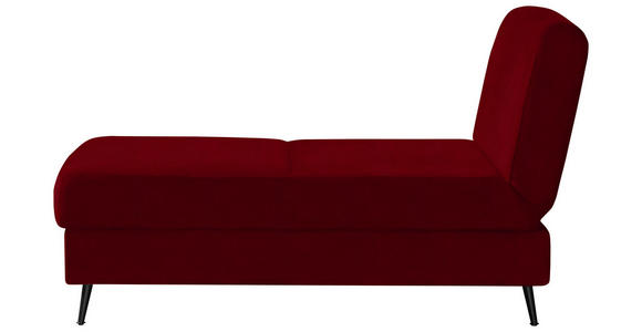SCHLAFSOFA in Webstoff Dunkelrot - Schwarz/Dunkelrot, MODERN, Textil/Metall (205/90/92cm) - Novel