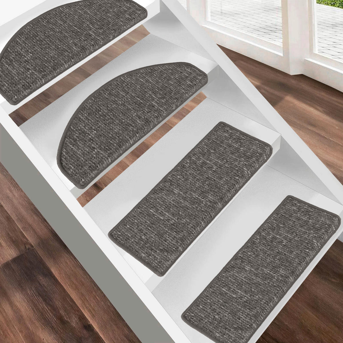 STUFENMATTE in Anthrazit  - Anthrazit, Basics, Textil (65/23.5cm) - Esposa