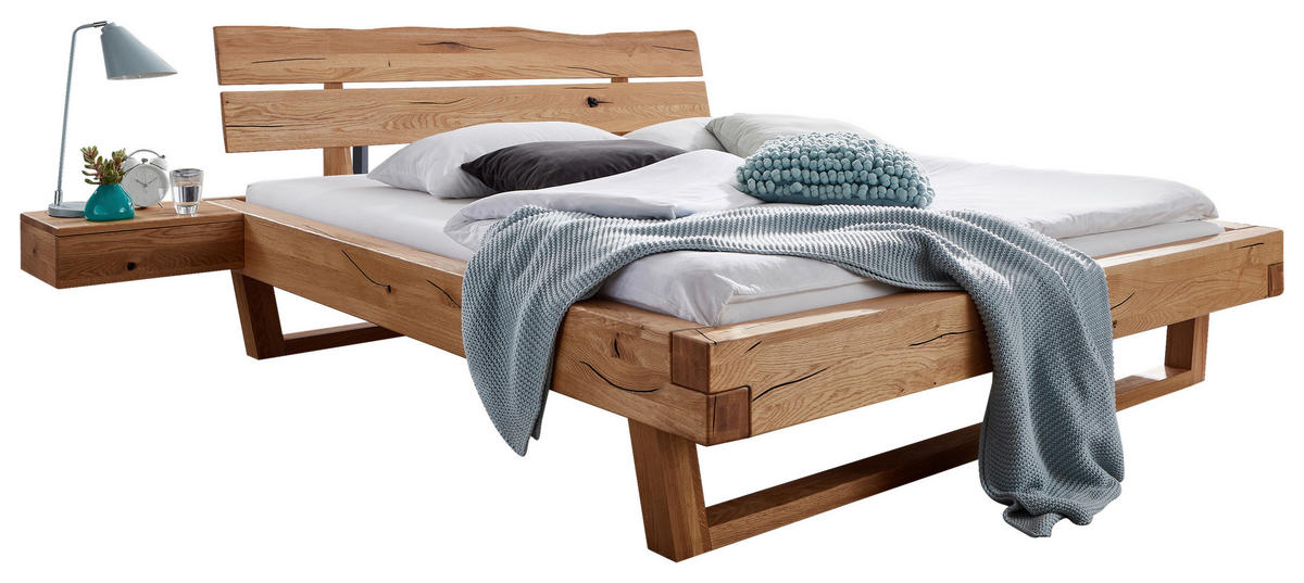 BALKENBETT 200/200 cm,  in Wildeiche,  - Wildeiche, MODERN, Holz (200/200cm) - Livetastic