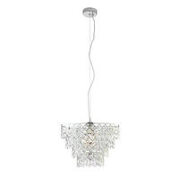 HÄNGELEUCHTE FANCY 38/120 cm   - Klar/Chromfarben, Trend, Kunststoff/Metall (38/120cm) - Näve
