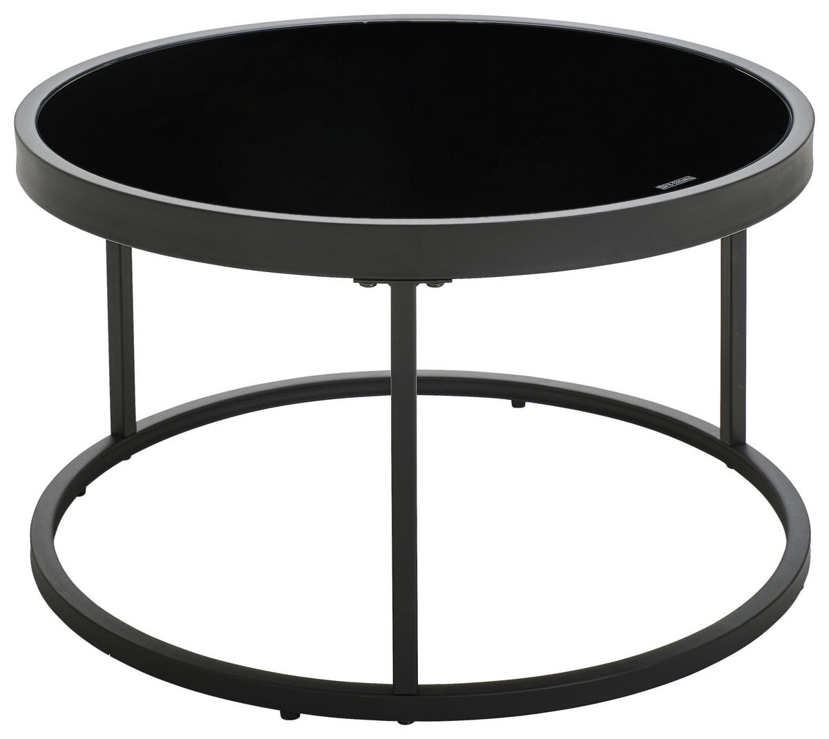 SADA KONFERENČNÍCH STOLKŮ, černá, světle šedá, kov, sklo, keramika, 80/65/80/65/40/38 cm - černá/světle šedá, Design, kov/sklo (80/65/80/65/40/38cm) - MID.YOU