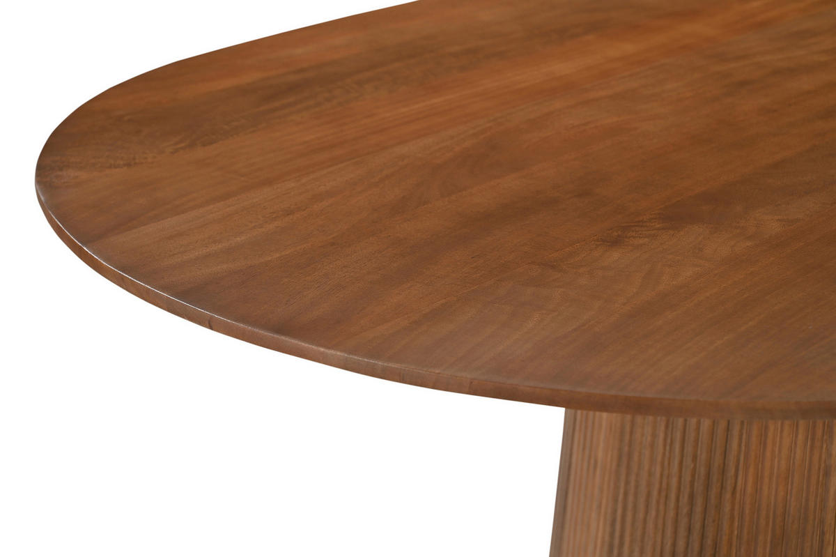 ESSTISCH 200/100/76 cm Echtholz  Holz oval Naturfarben  - Naturfarben, MODERN, Holz (200/100/76cm) - MID.YOU