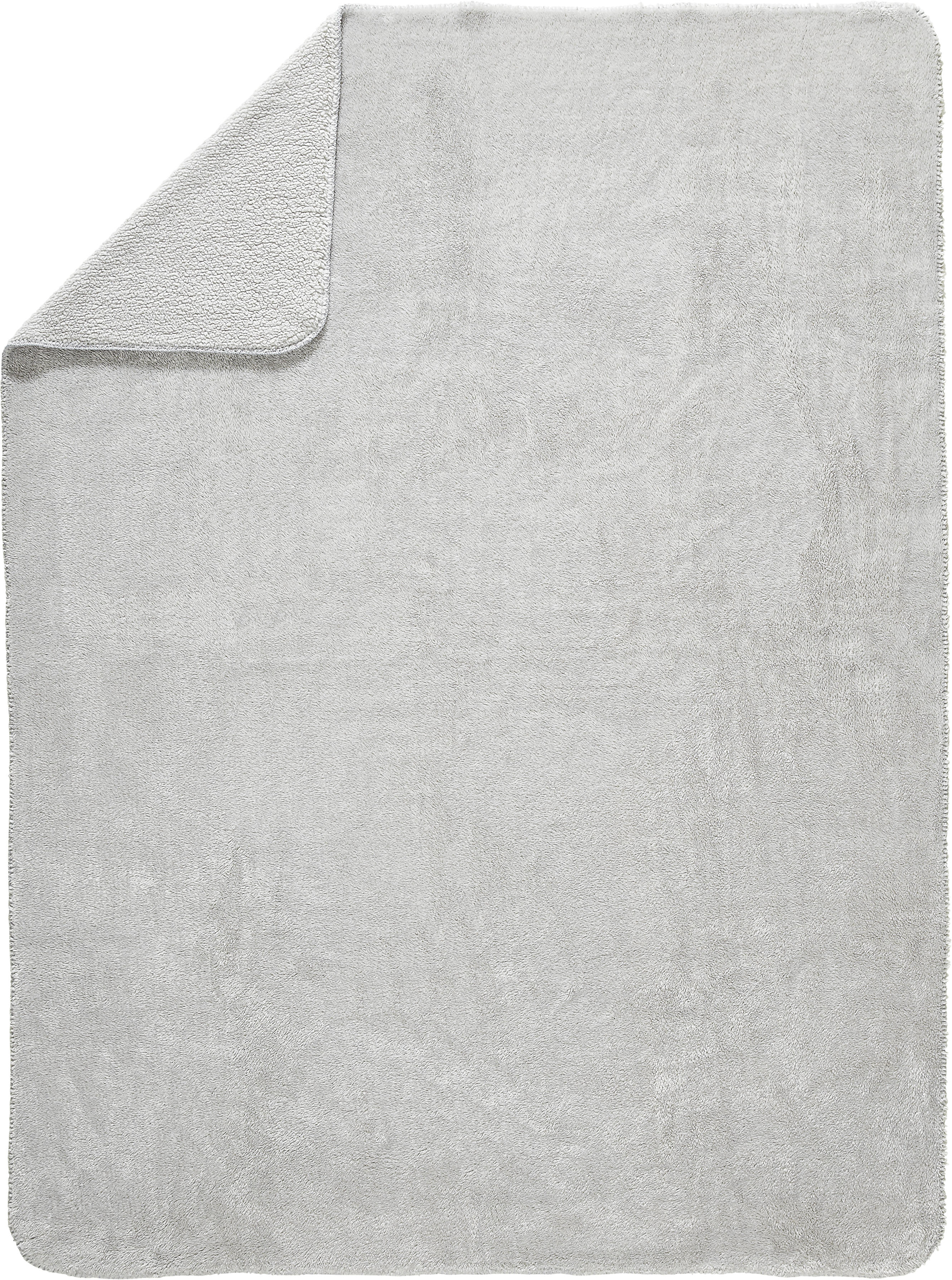 PLAID Teddy 150/200 cm  - Silberfarben, Basics, Textil (150/200cm) - Novel