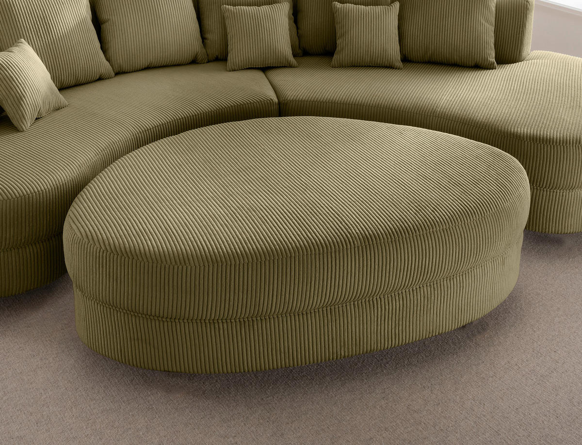 SOFFA i textil olivgrön  - olivgrön/svart, Design, textil/plast (300/160cm) - Livetastic