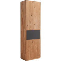 GARDEROBENSCHRANK  in 60/205/38 cm  - Eichefarben/Anthrazit, Natur, Glas/Holz (60/205/38cm) - Waldwelt