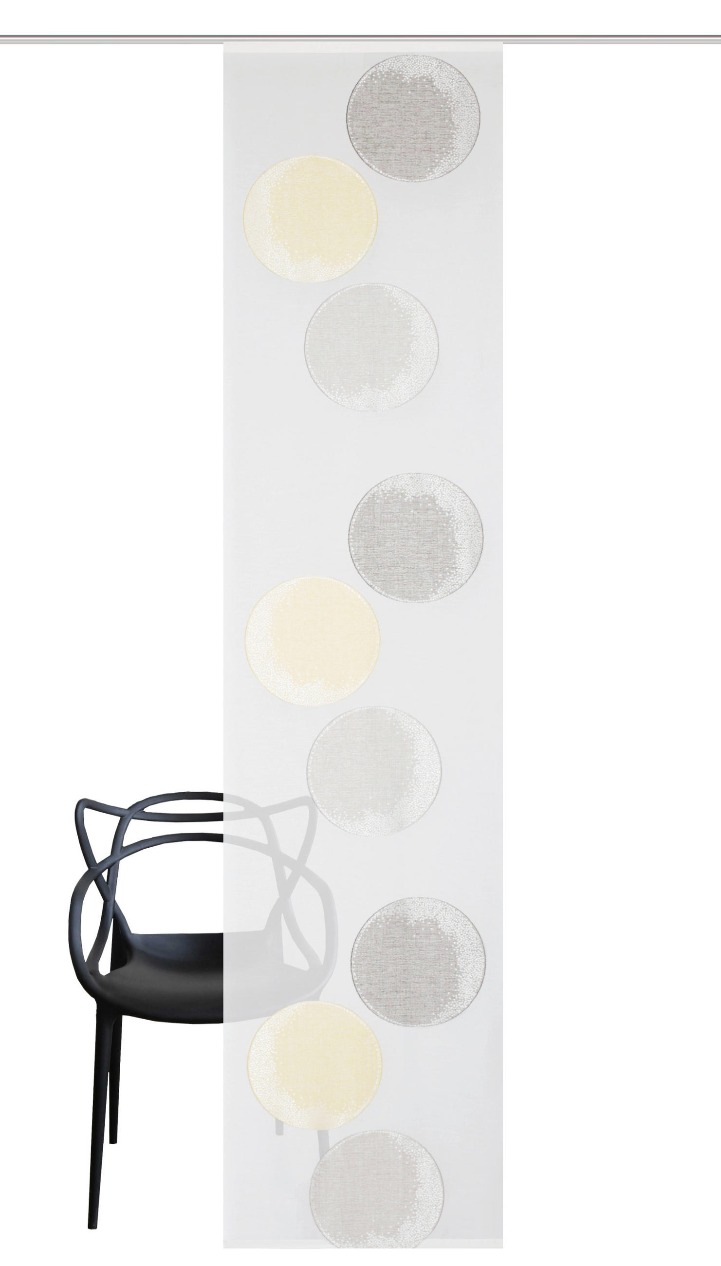 FLÄCHENVORHANG   halbtransparent   60/245 cm  - Gelb, Design, Textil (60/245cm)