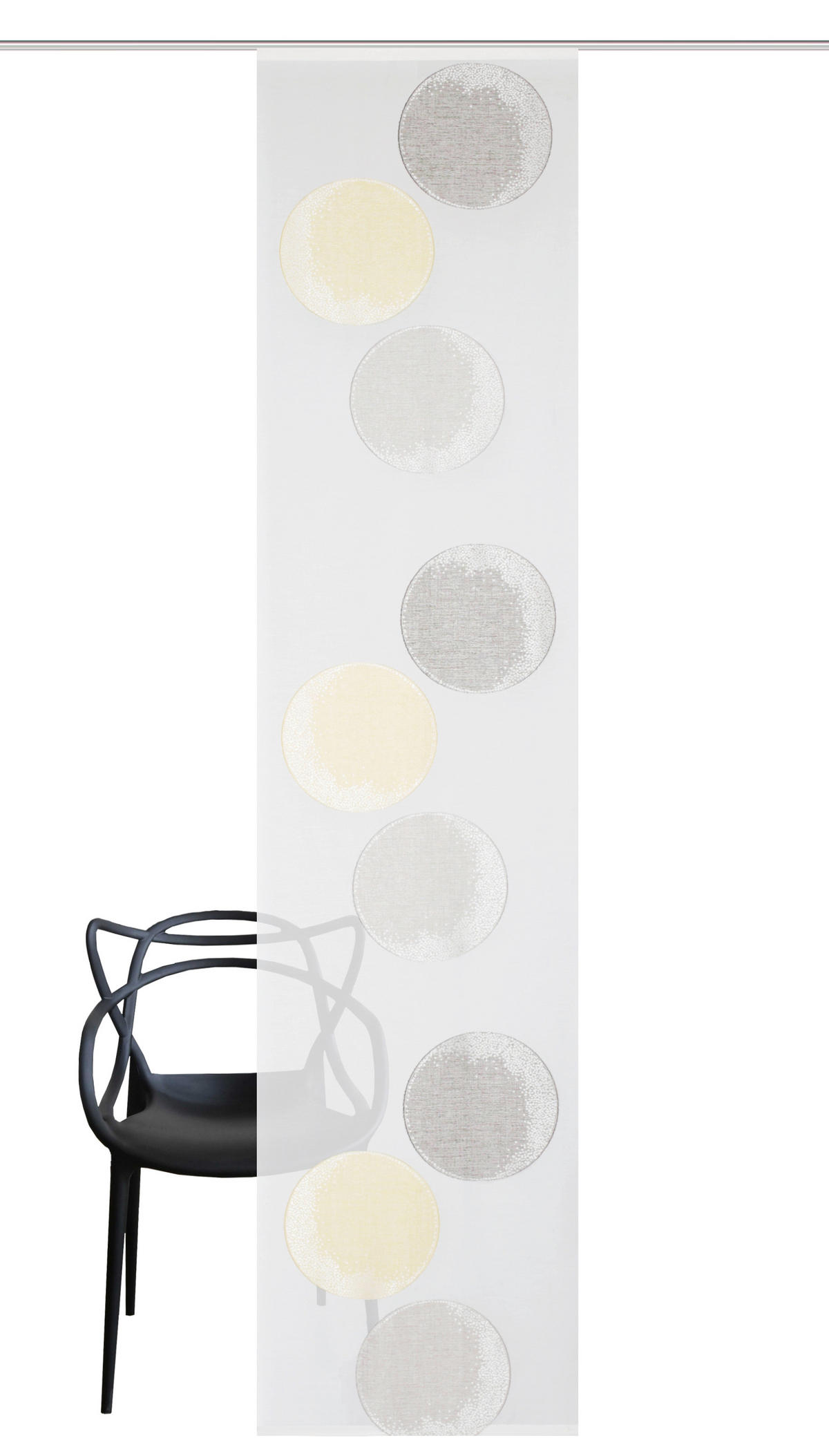 FLÄCHENVORHANG   halbtransparent   60/245 cm  - Gelb, Design, Textil (60/245cm)