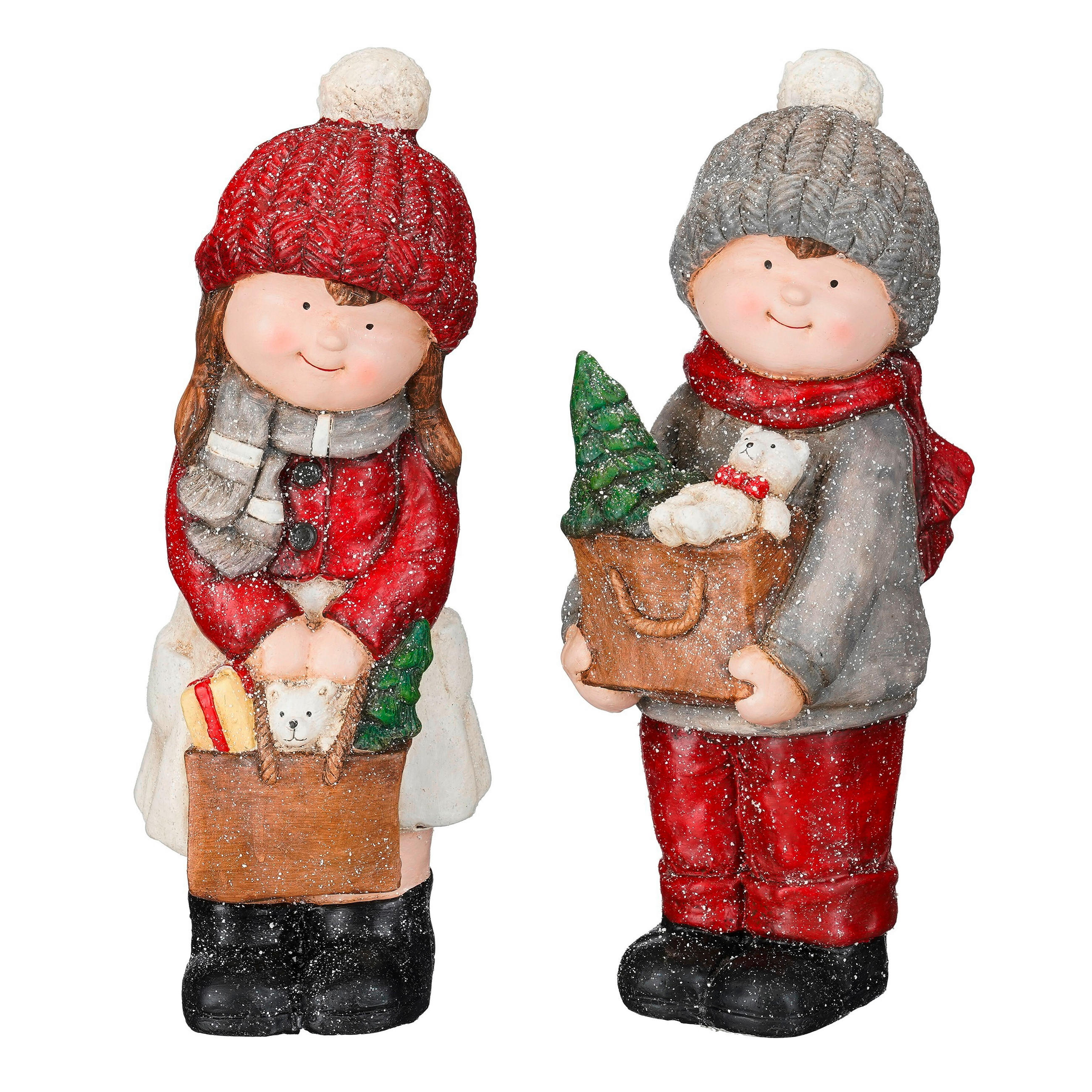 VIANOČNÁ FIGÚRKA - viacfarebná, Basics, kov (16/16/44cm)