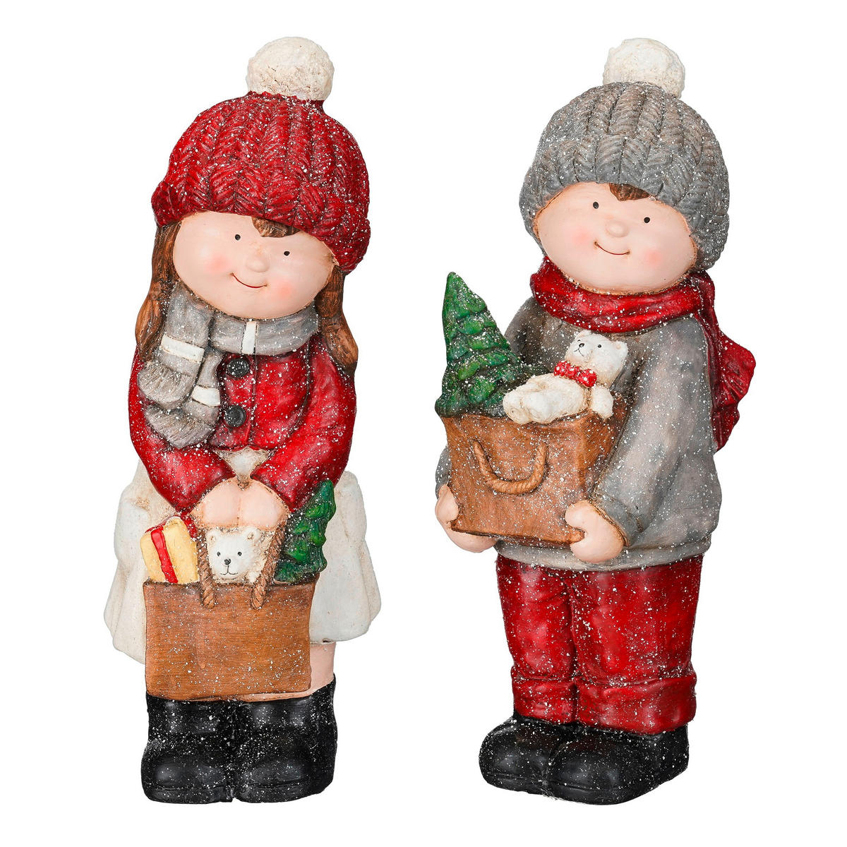 VIANOČNÁ FIGÚRKA - viacfarebná, Basics, kov (16/16/44cm)