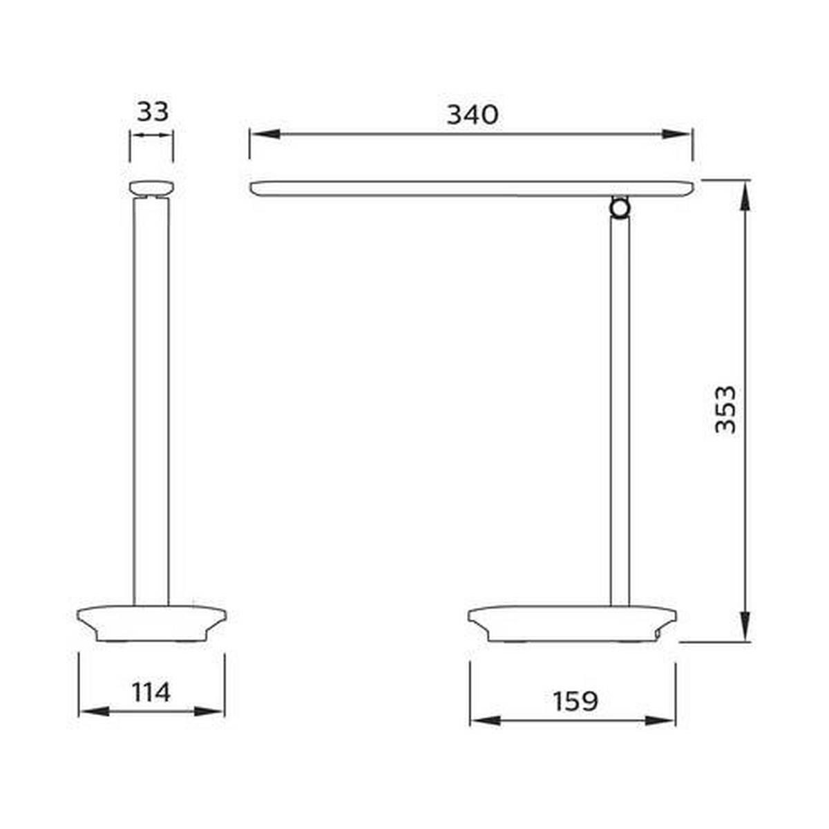 SCHREIBTISCHLEUCHTE Ivory 11.4/35.3/34 cm  - Weiß, Basics, Kunststoff/Metall (11.4/35.3/34cm) - Philips