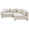 HÖRNSOFFA i vävt tyg beige  - beige/svart, Modern, textil/plast (252/175cm) - Livetastic
